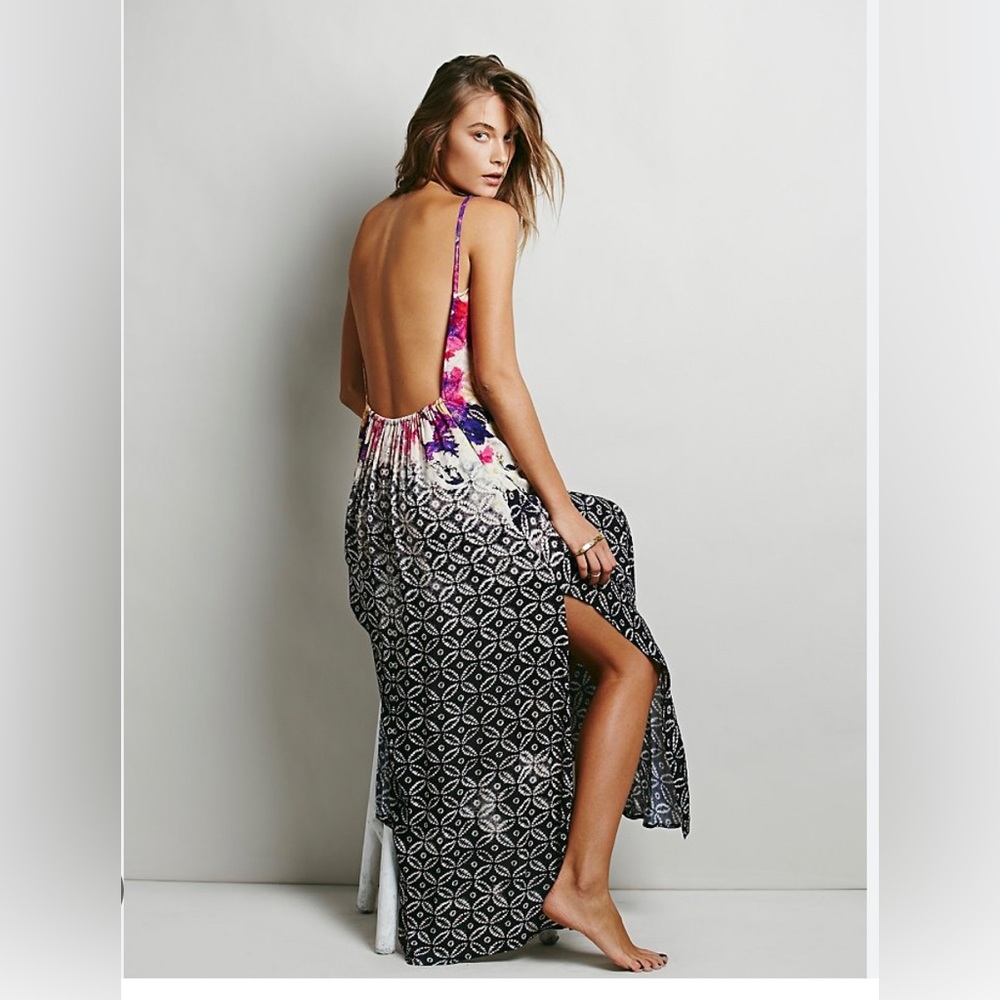 🌺 Free People Nomad backless maxi dress Size Medium
